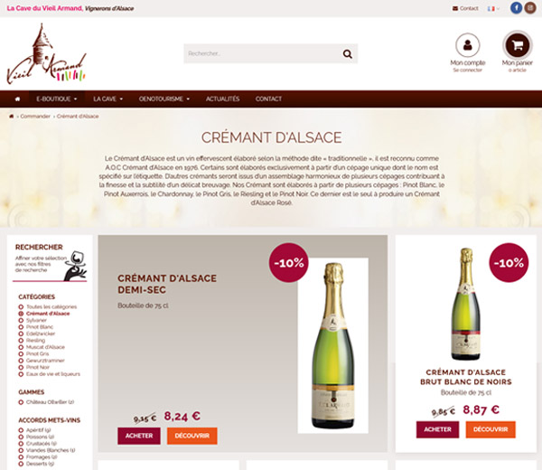 Vins d'Alsace de la Cave du Vieil Armand